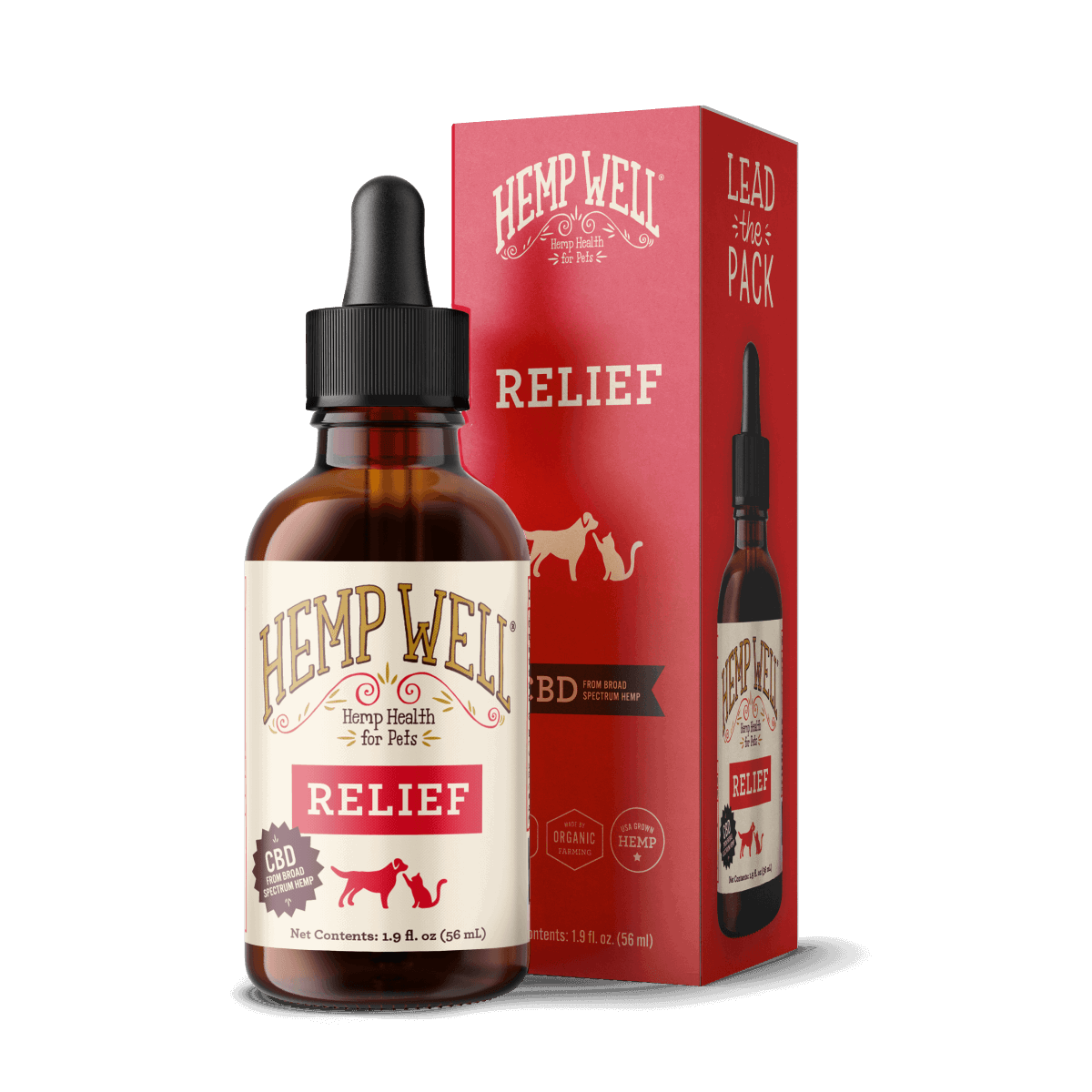 Hemp Well Relief CBD oil for dogs and cats bottle