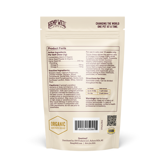 Thrive Cat Soft Chews - Organic, USA Grown
