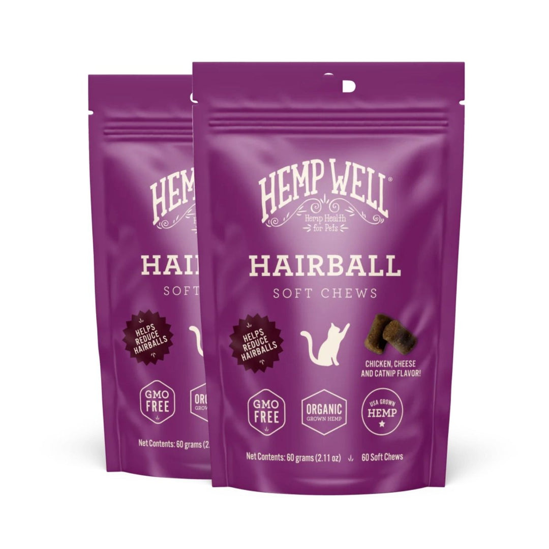 Cat Hairball Soft Chews - Hemp Well calm calming cat