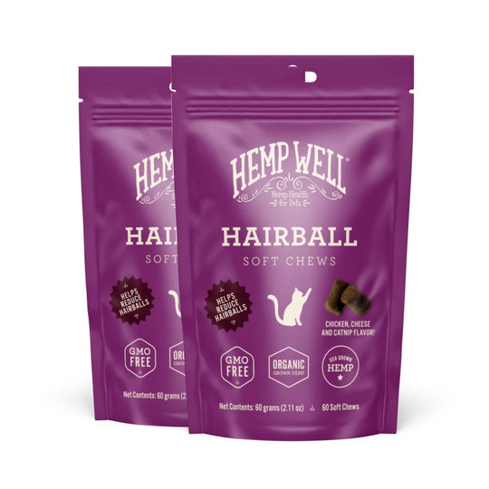 Cat Hairball Soft Chews - Hemp Well calm calming cat