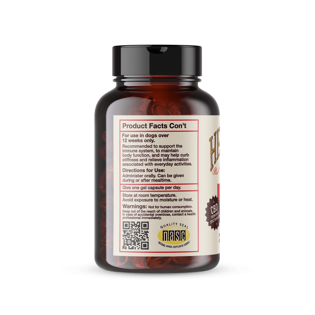 Relief (CBD) Capsules for Dogs - Hemp Well CBD dog capsules