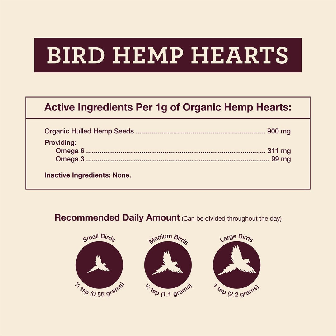 Bird Hemp Hearts - Hemp Well bird bird seed health