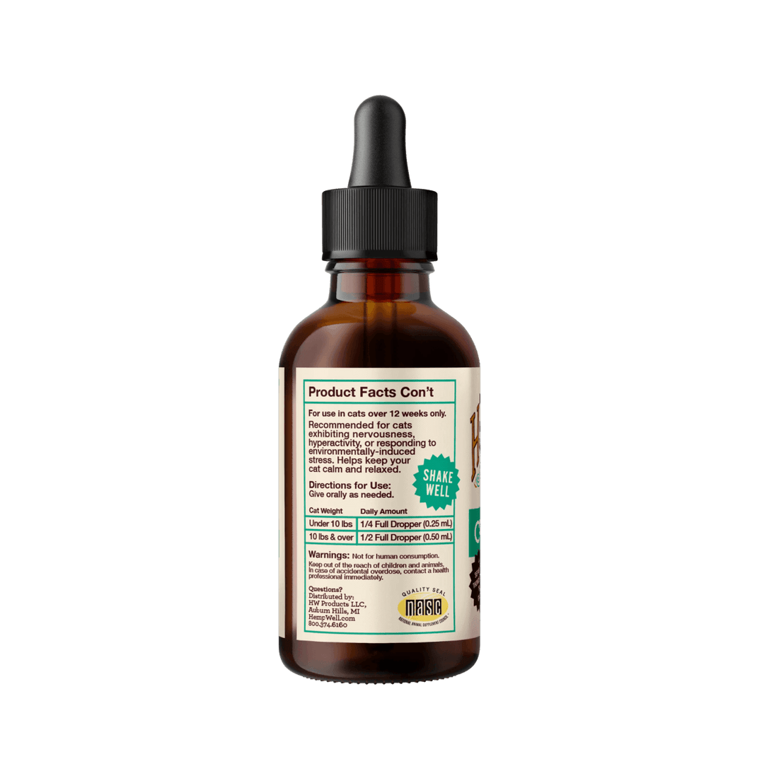 Calm Cat Oil - Hemp Well calm Calm Pet calming