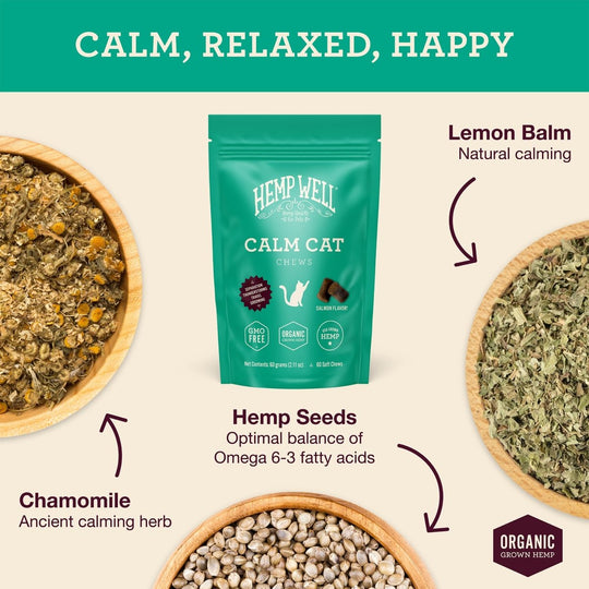 Calm Cat Soft Chews - Hemp Well calm Calm Pet calming