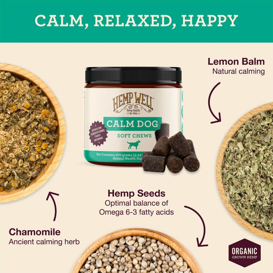 Calm Dog Soft Chews - Hemp Well anxiety calm Calm Dog