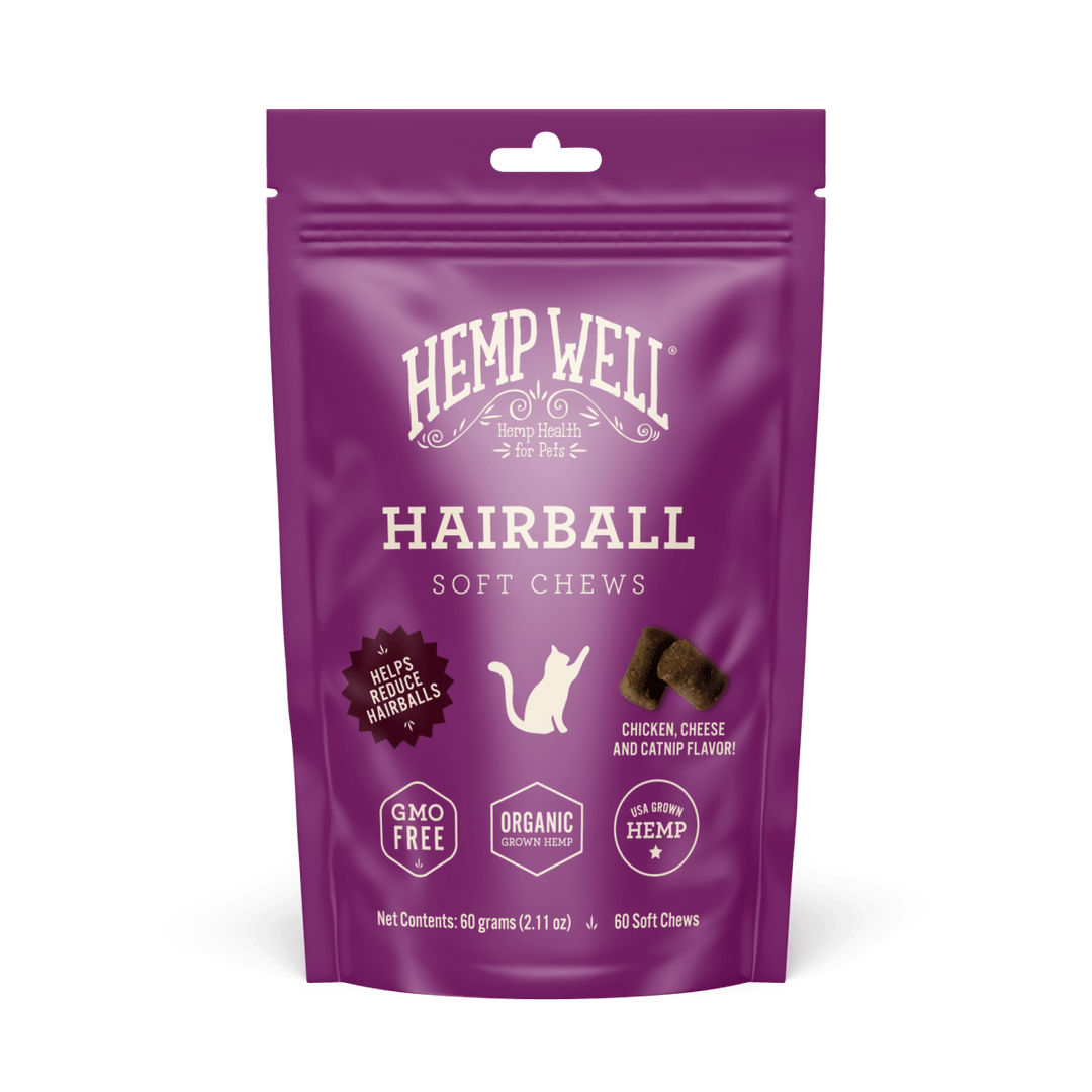 Cat Hairball Soft Chews - Hemp Well calm calming cat