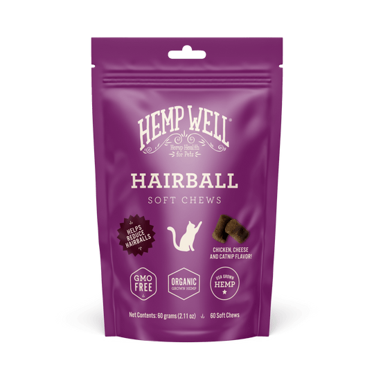 Cat Hairball Soft Chews - Hemp Well calm calming cat