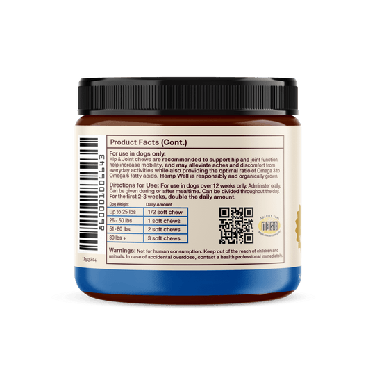 Hip & Joint Dog Soft Chews - Hemp Well dog hip Hip Joint Dog