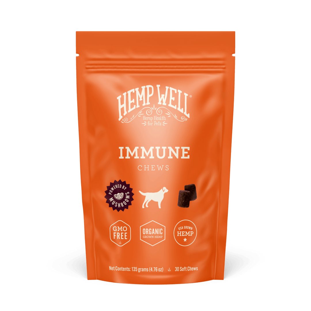 Immune Support Dog Soft Chews - Hemp Well calm dog dog immunity
