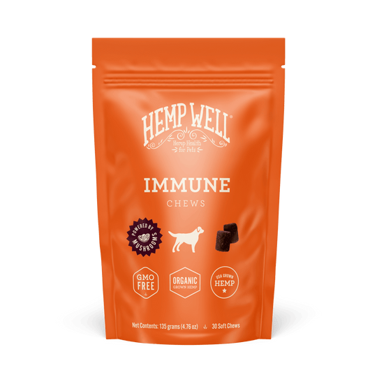 Immune Support Dog Soft Chews - Hemp Well calm dog dog immunity