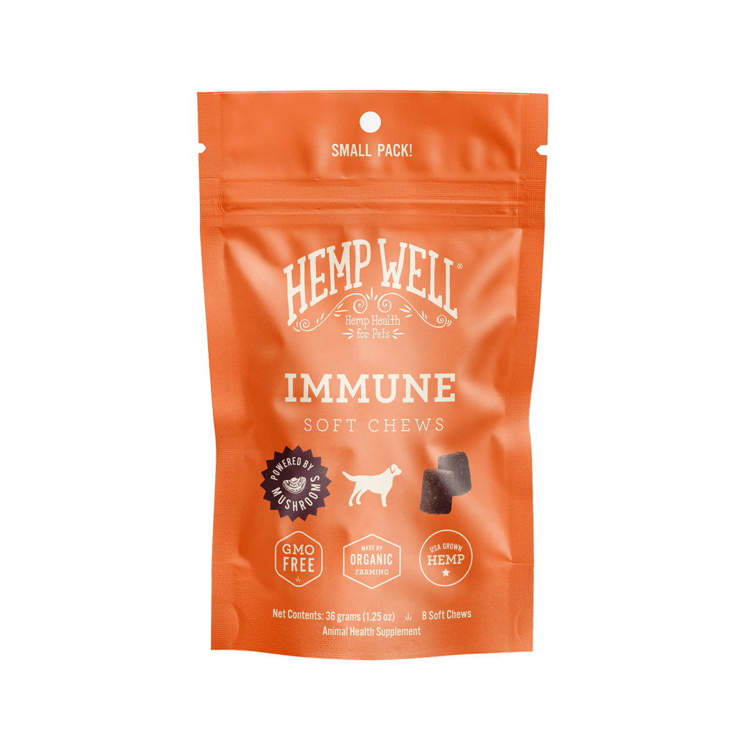 Immune Support Dog Soft Chews - Hemp Well calm dog dog immunity