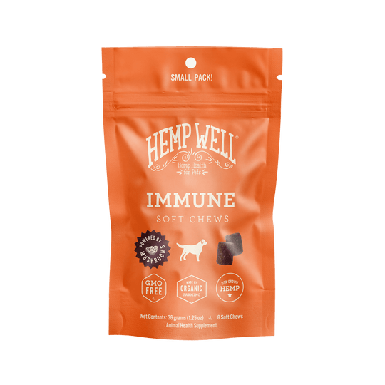Immune Support Dog Soft Chews - Hemp Well calm dog dog immunity