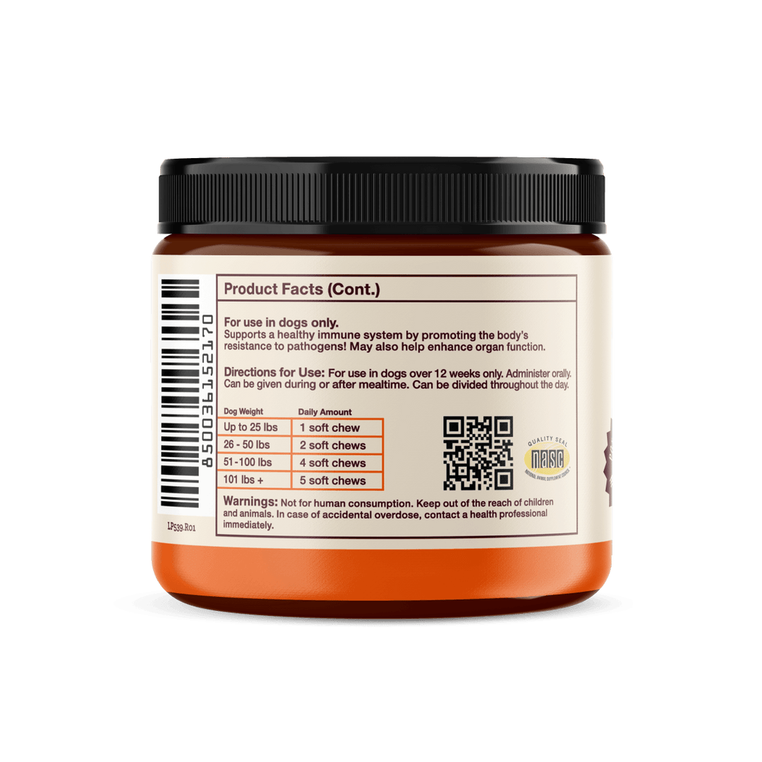 Immune Support Dog Soft Chews - Hemp Well calm dog dog immunity