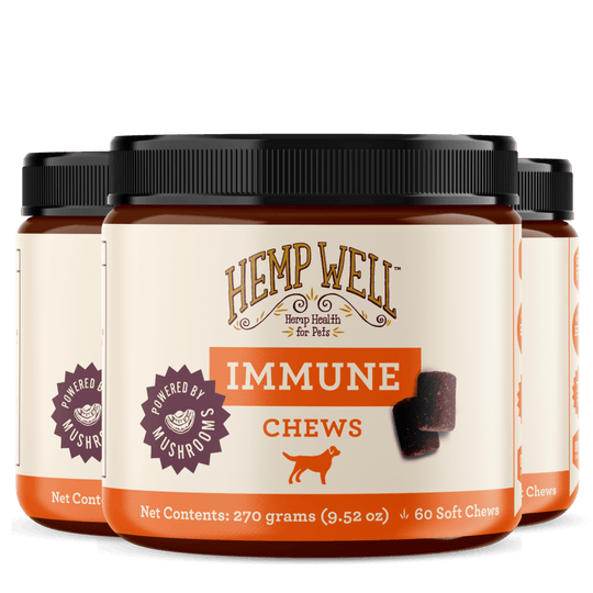 Immune Support Dog Soft Chews - Hemp Well calm dog dog immunity