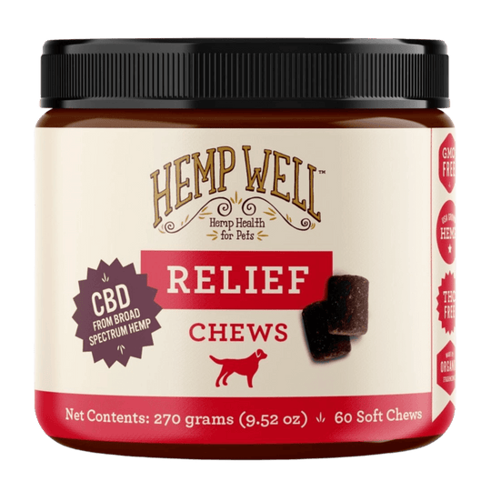 Relief (CBD) Dog Soft Chews - Hemp Well calm CBD oil for dogs dog