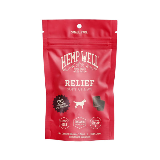 Relief (CBD) Dog Soft Chews - Hemp Well calm CBD oil for dogs dog