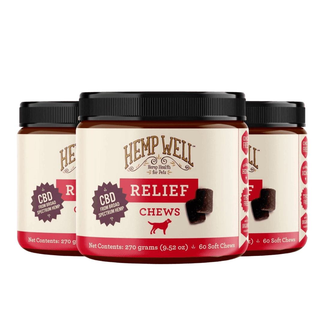 Relief (CBD) Dog Soft Chews - Hemp Well calm CBD oil for dogs dog