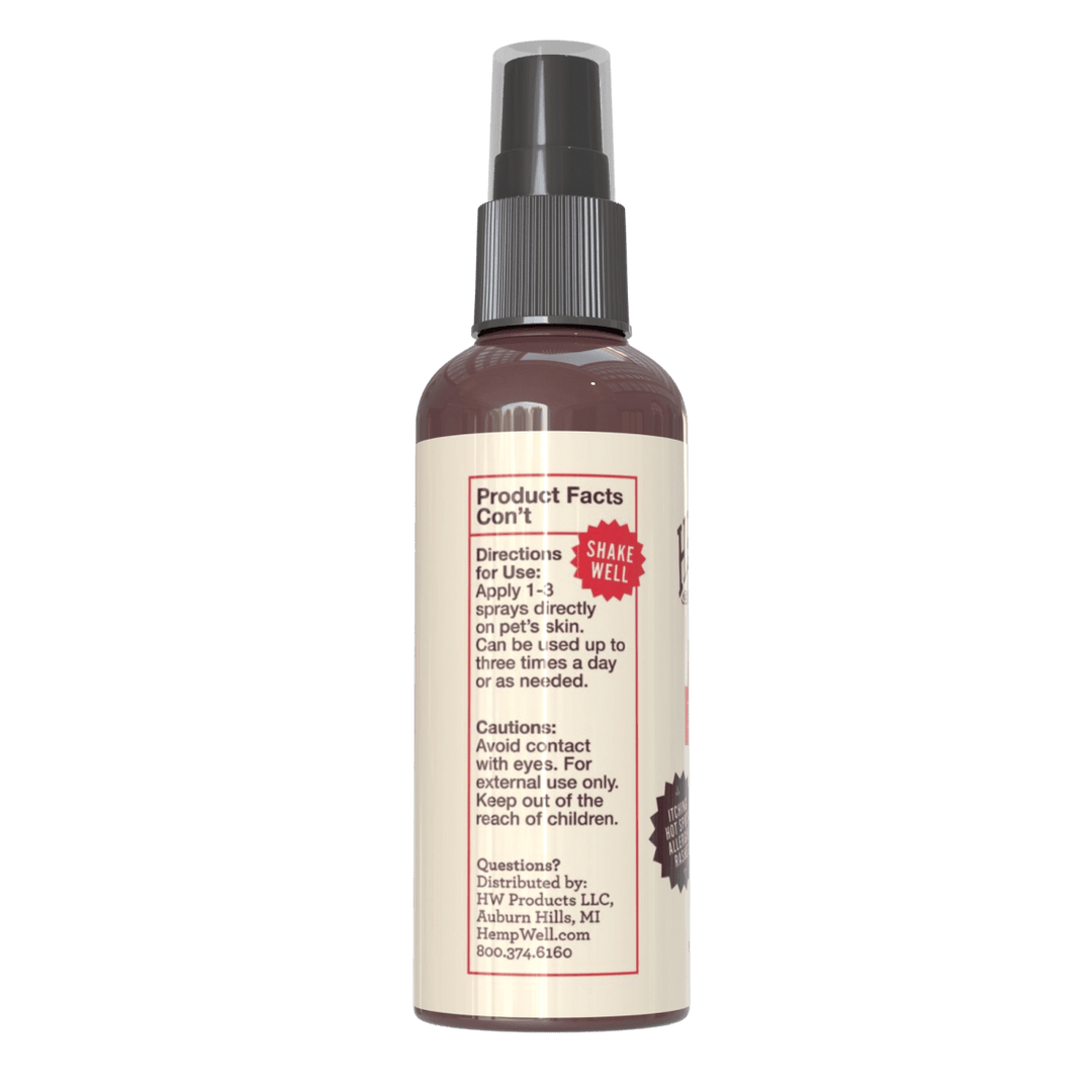 Skin & Itch Relief Spray - Hemp Well cat dog skin