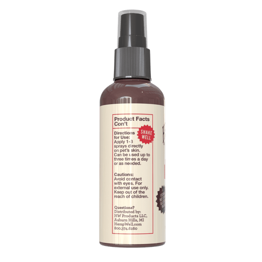 Skin & Itch Relief Spray - Hemp Well cat dog skin