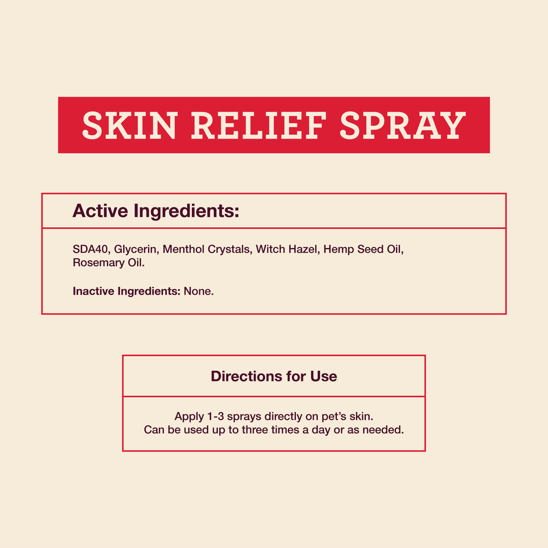 Skin Relief Spray - Hemp Well cat dog skin