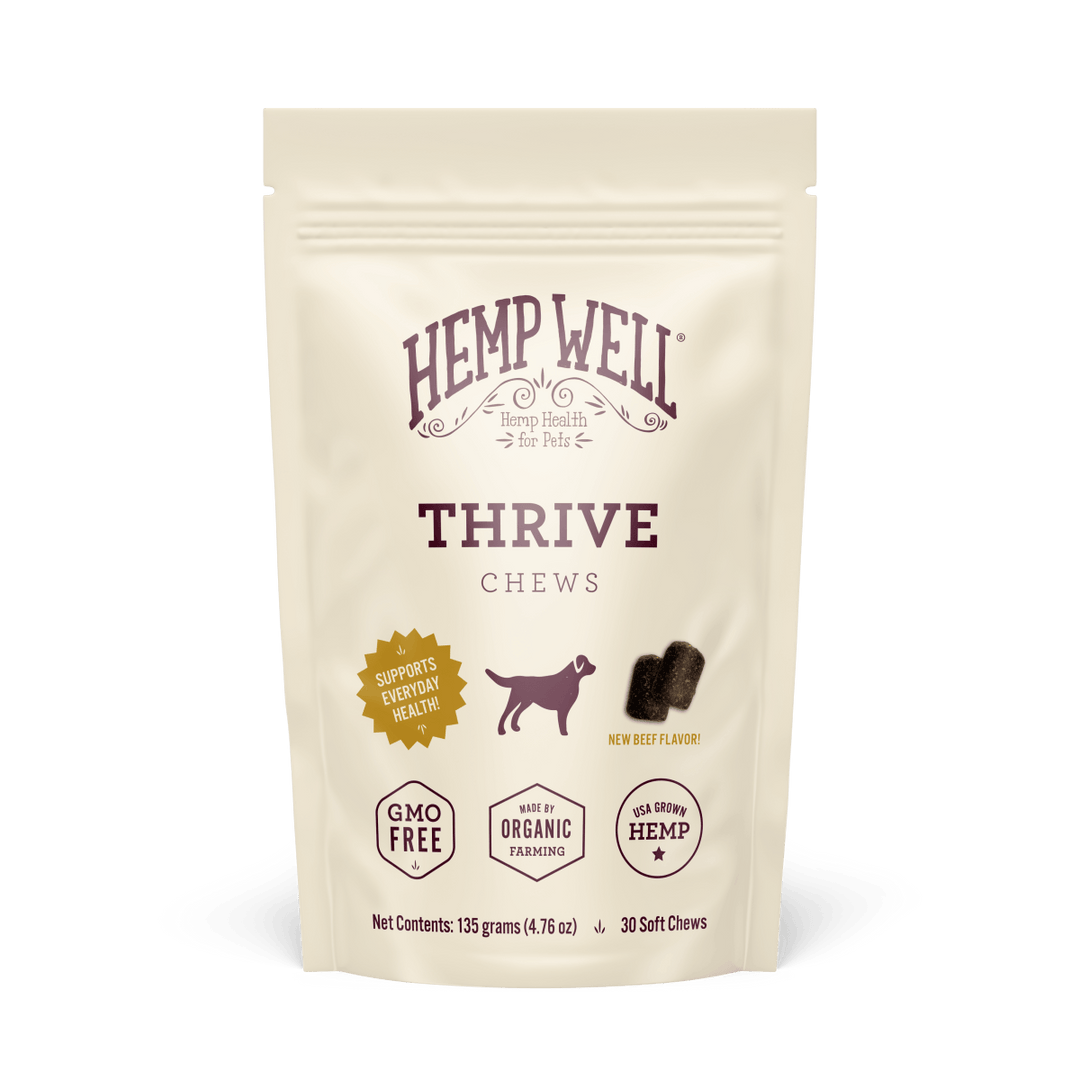 Keep your furry friend healthy and happy with Thrive Dog Soft Chews, packed with essential nutrients for overall well-being.