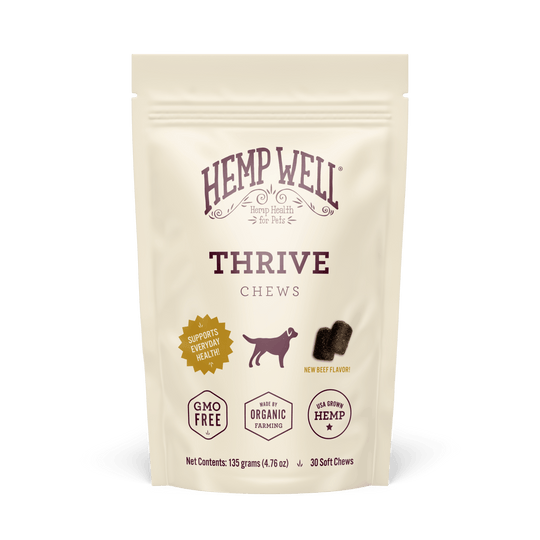 Keep your furry friend healthy and happy with Thrive Dog Soft Chews, packed with essential nutrients for overall well-being.