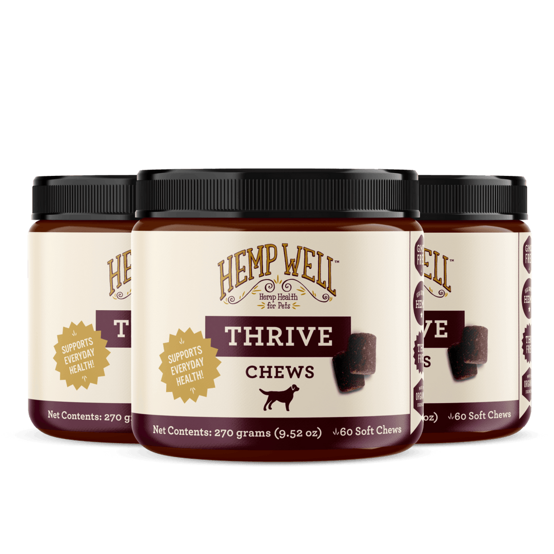 Thrive Dog Soft Chews deliver essential vitamins and minerals to support your pup's overall wellness and vitality.
