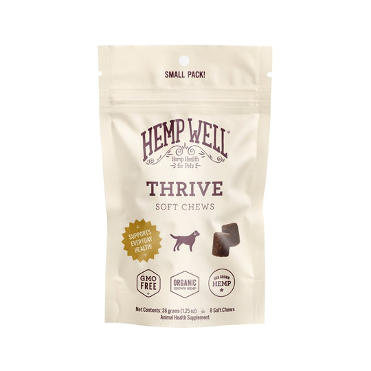 Organic Thrive Dog Soft Chews for Skin Health - Hemp Well dog dog treats hemp